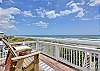 Oceanfront deck! Located on top floor off of Queen bedroom 