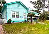 Front view of Seafoam Shanty from 10th street.  Only 12 homes back from the Atlantic Ocean.