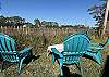 The backyard offers plenty of space for the whole gang to unwind together, savoring the sunset as Tybee Island bids farewell to another perfect day