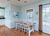 Dining table that can easily seat eight. 