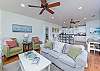 Open and spacious living area, dining area, into the kitchen.  
