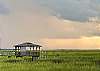 Watch storm clouds blow in over the march from the porch at Tybee Tides.   