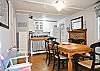We love this kitchen and dining room, and you will too! Seating for 6 right off the kitchen for easy serving and clean up! 