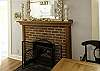This fireplace with electric heater warms your winter nights and delights during the summer! 