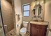 Guest bathroom with a stunning walk in shower! 