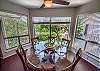 Stunning dining room with perfect views of the Comal River! 