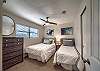 Second bedroom with 1 queen sized bed and 1 twin bed! 