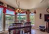 Dining Room table with views of the Waterwheel grounds! 