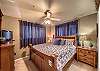 Master bedroom in D302 with a King Sized bed! 