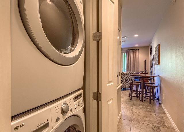 Stacked Washer and Dryer. 