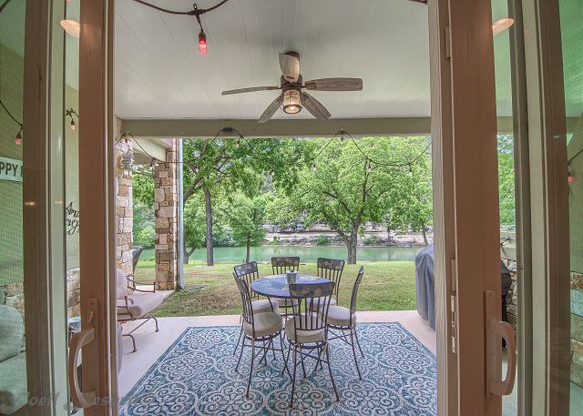 fabulous newly built 2 bedroom, 2 bath condo located on a scenic stretch of the Guadalupe River with breathtaking views! 