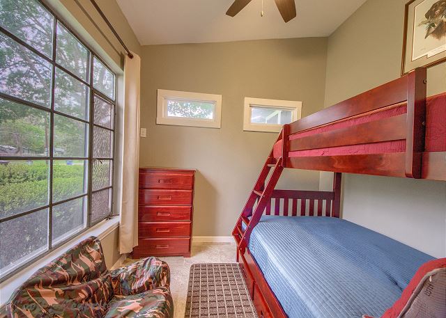 guest room with twin over full bunks!