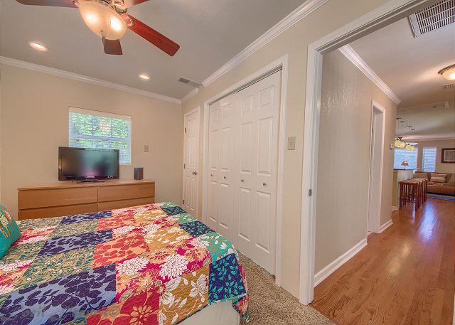 Washer & Dryer are located in the Master bedroom behind the double door closet. 