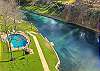 Swimming pool looking over the Comal River!