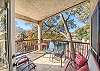 Balcony overlooking the Comal River!