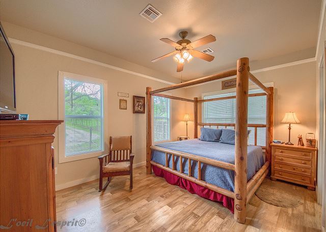 Texas Star master bedroom with king bed.