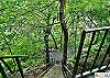 stone/metal steps to your personal 150' river frontage. 157 steps down to the river, decks, and lots of nature. This walk is not for the faint of heart!