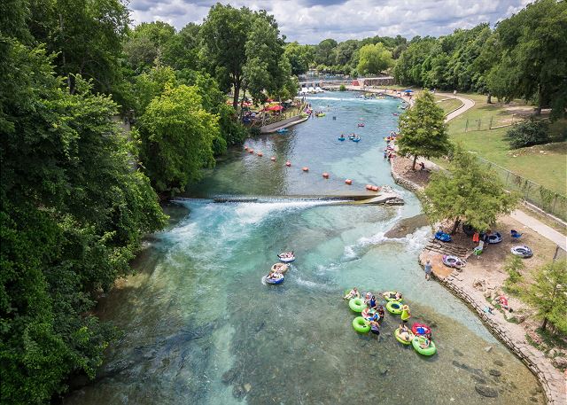 Tube Chute on the Comal River just a few minutes drive!