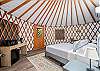 King Sized bed in each Yurt! 