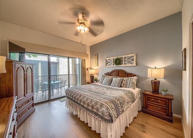 Master Bedroom with an attached full bathroom and private Balcony! 