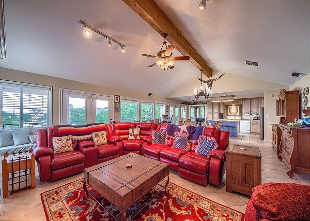 Spacious living room with seating for you and the whole family! 