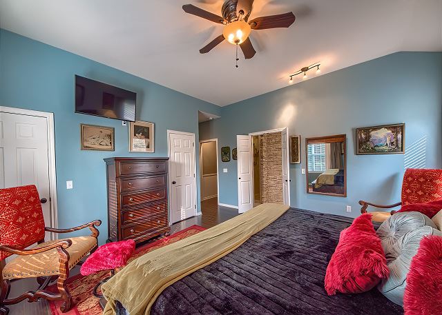 Third floor master bedroom with a King Sized bed! 