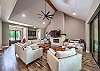 Living area with smart TV
