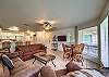 Living and Dining Room overlooking the wonderful waterwheel property! 