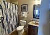 Second bathroom with a tub/shower combo! 