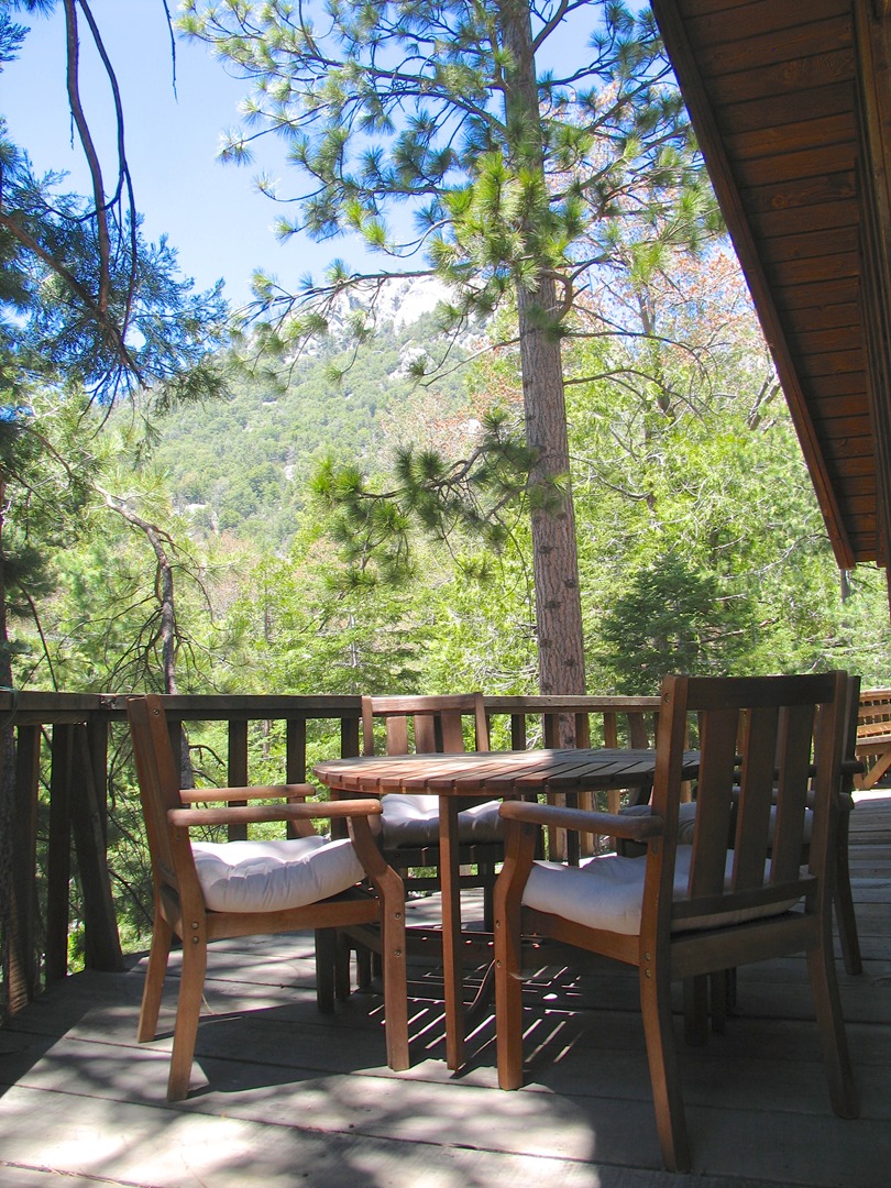 Outside seating area with amazing views of all that Idyllwild ha-Original