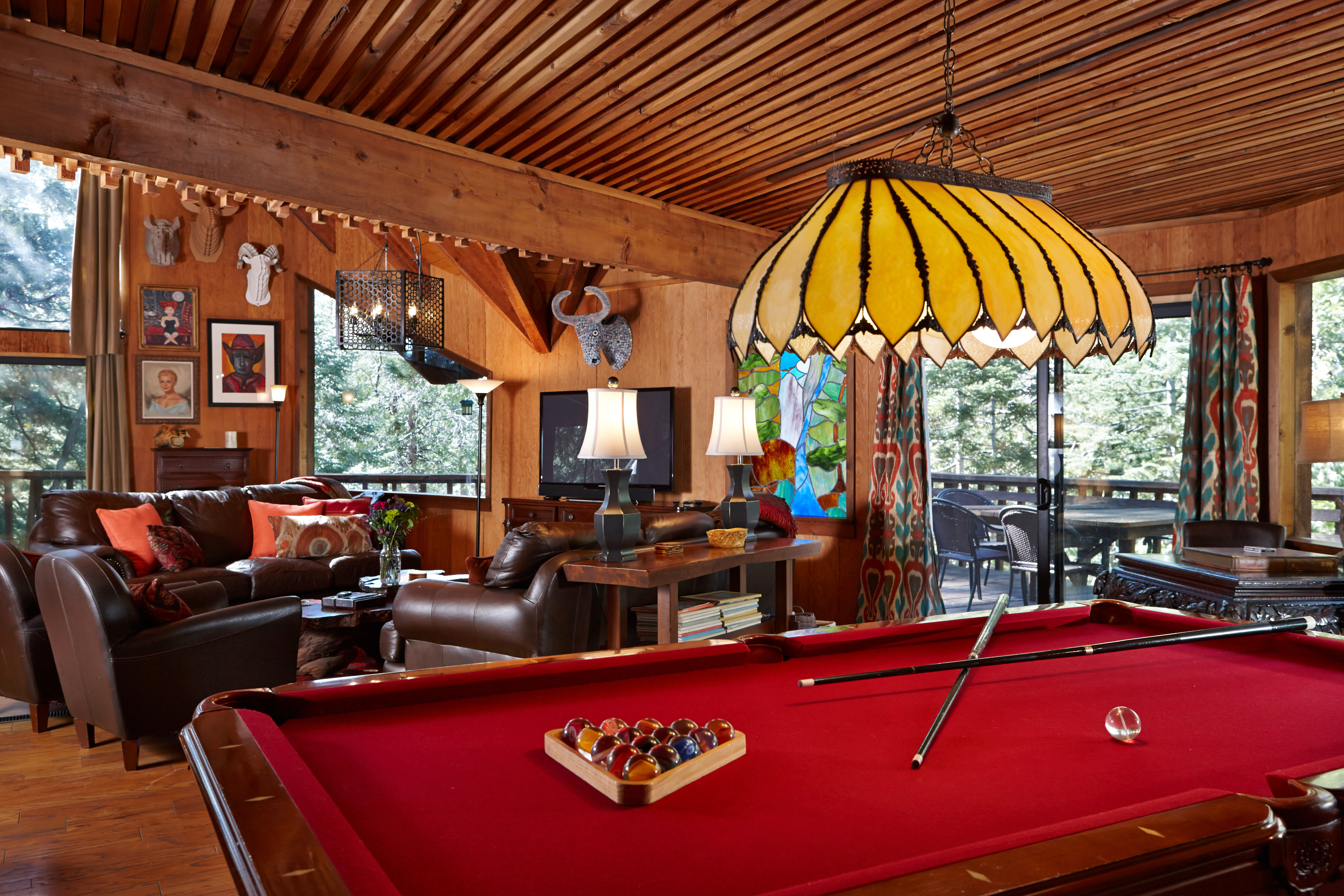 Perfect game of pool with custom Lily Rock Lodge balls awaits yo-Original