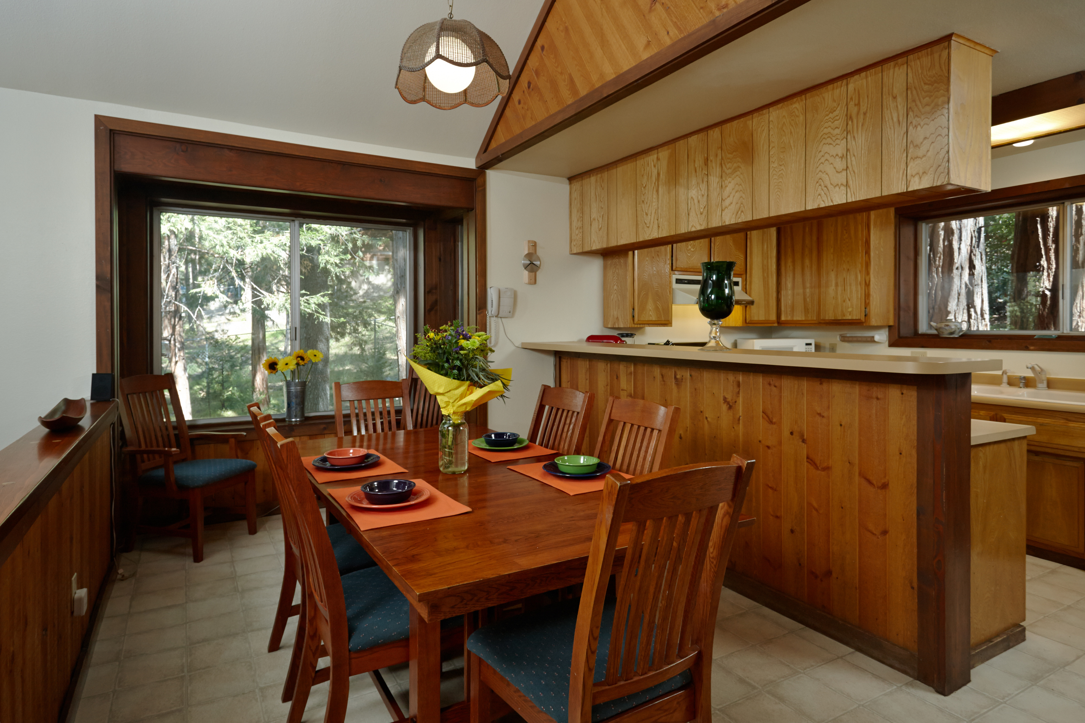 Opening dining area over looking living room-Original