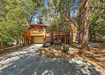 Skyrock Lodge is nestled in the pines.