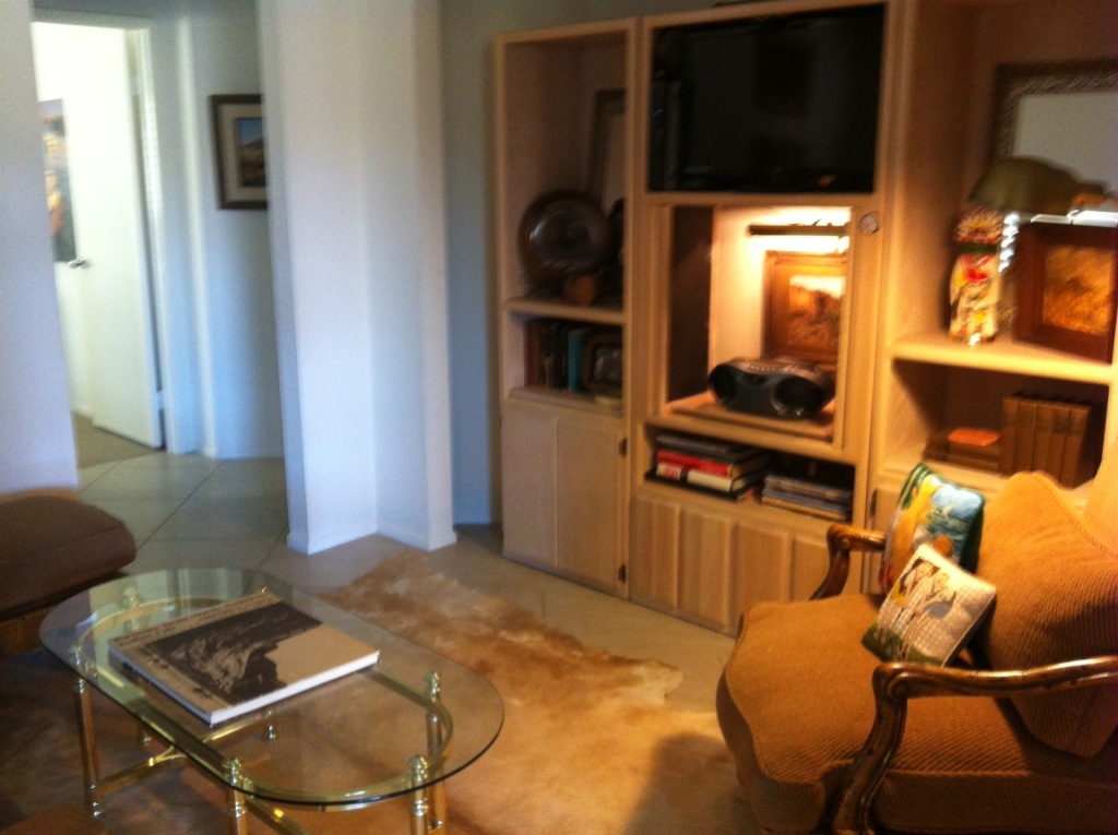 Living room with seating area and TV.-Original