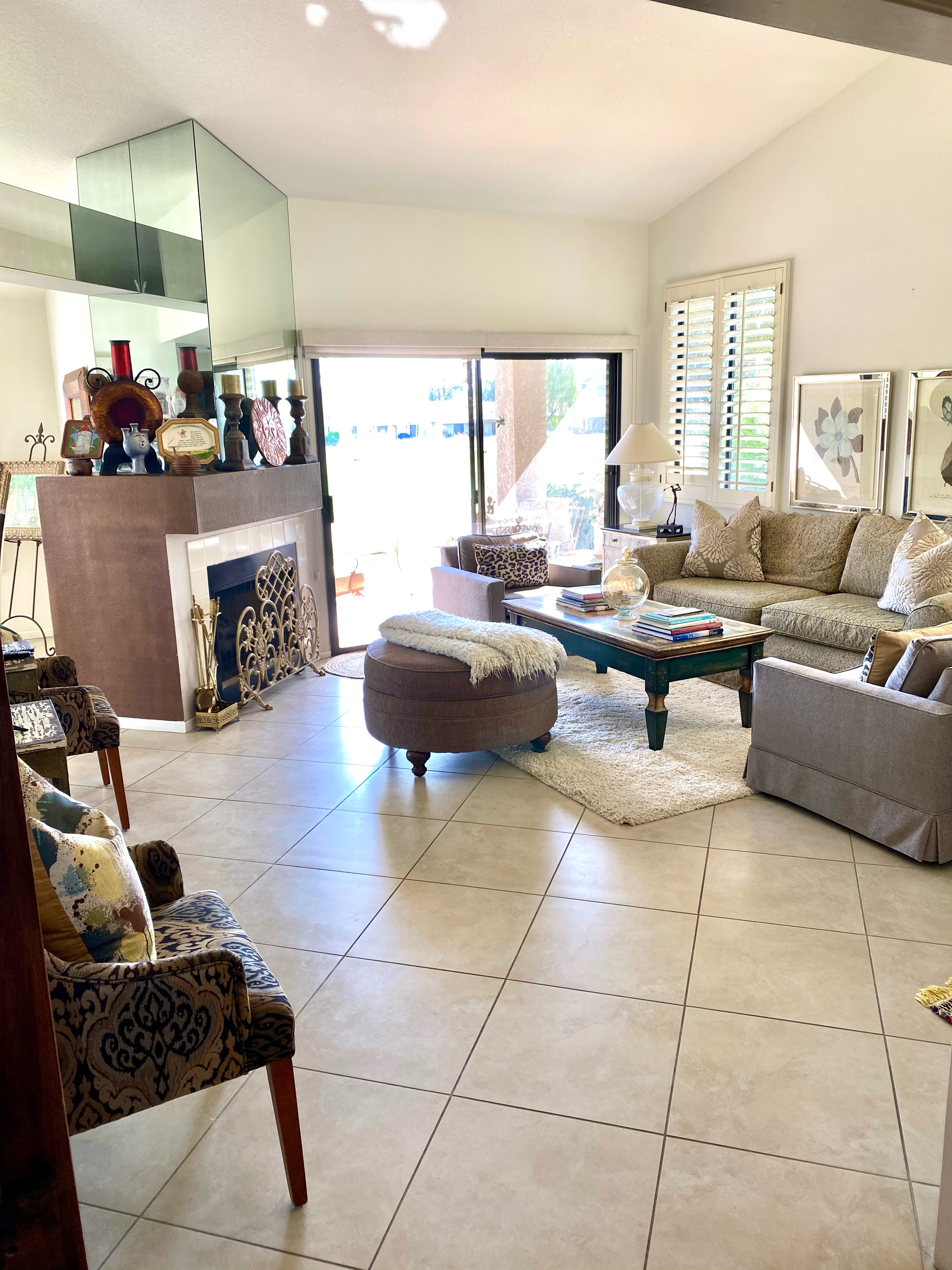 Nicely decorated living room with flat screen tv-Original