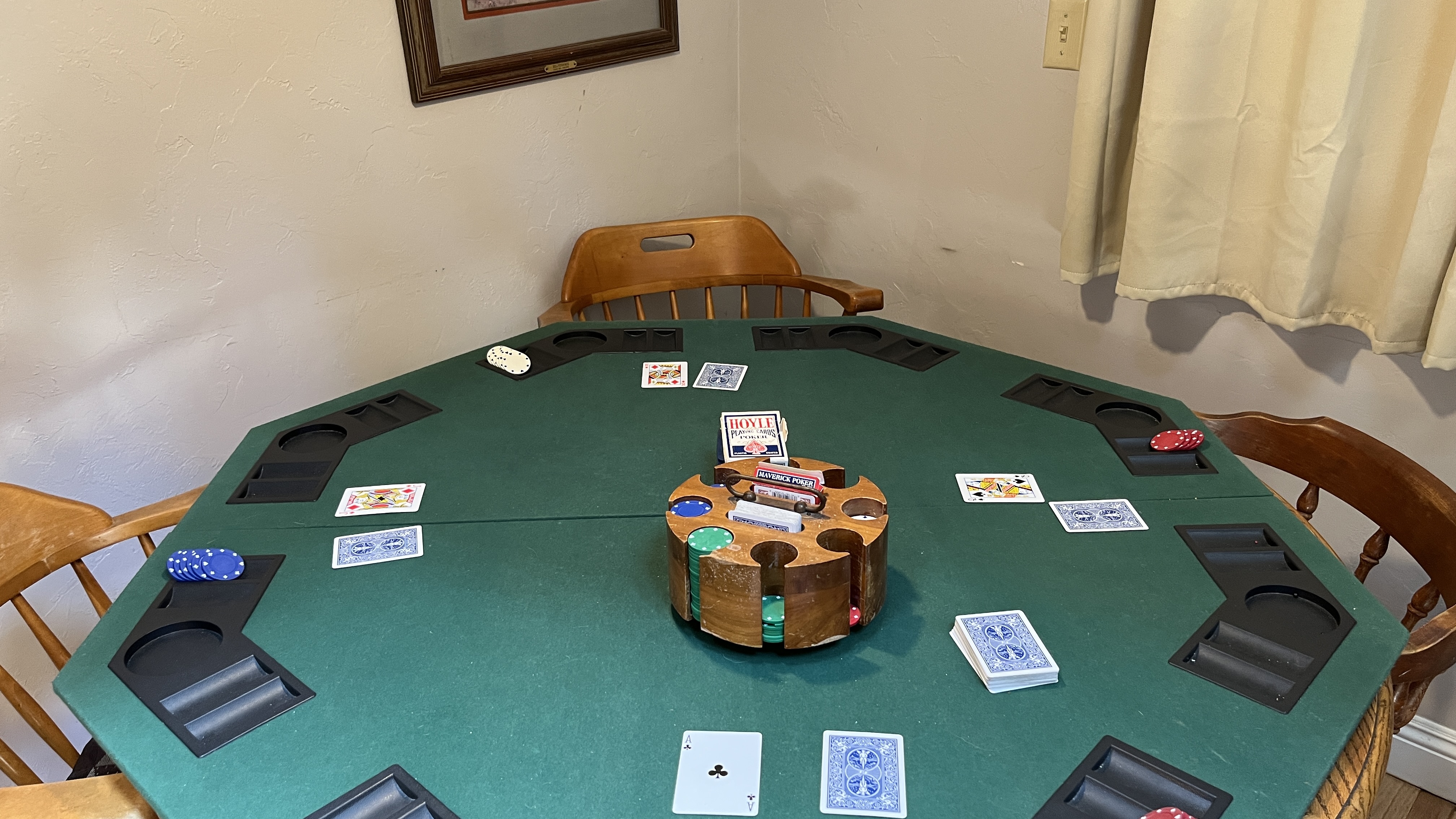 Poker table in the living room, play poker or crazy 8s!-Original