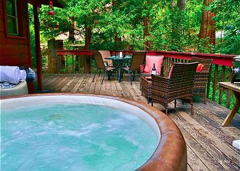 Hang out in the spa after a long day of hiking.