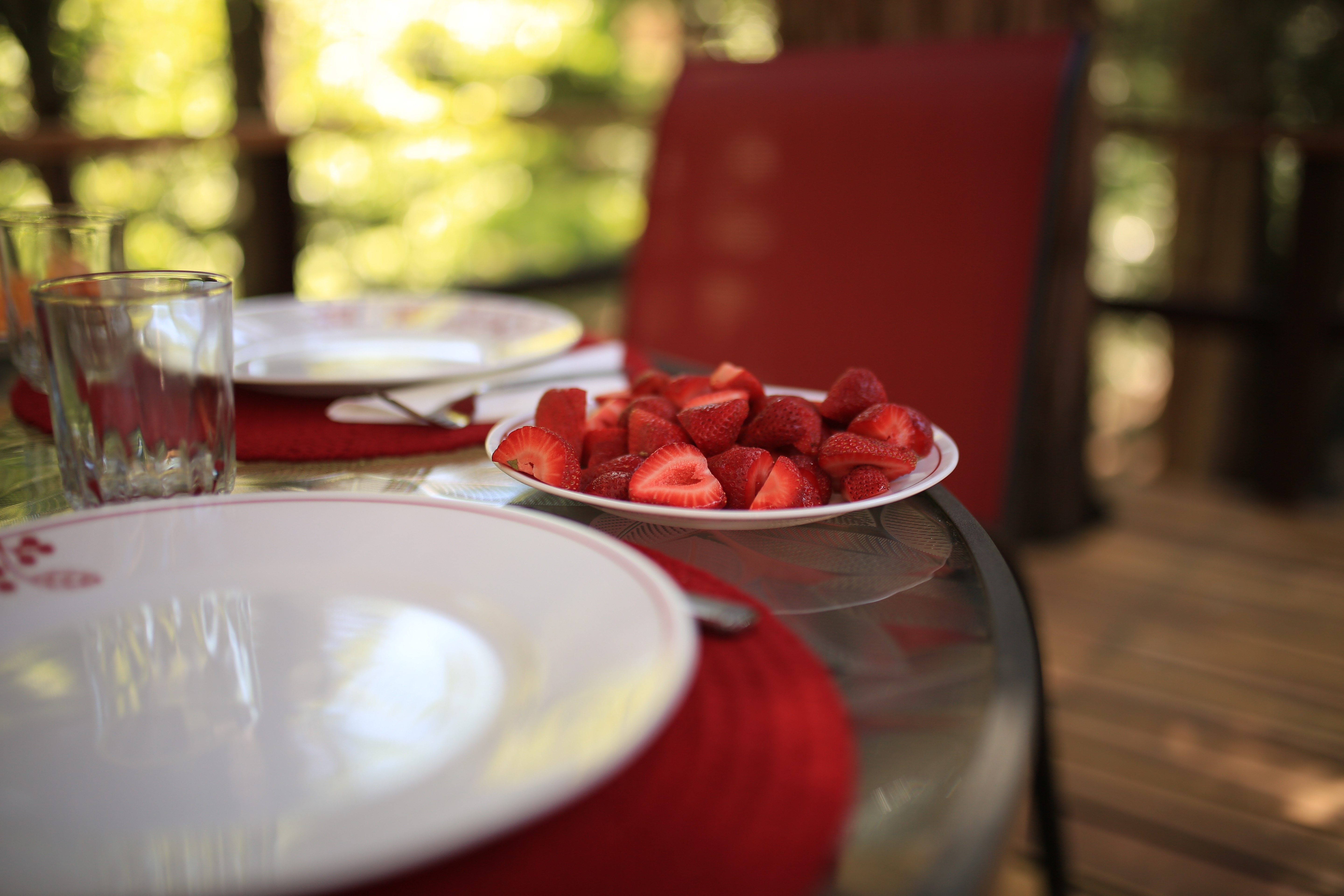 Enjoy some fresh fruit on the deck on a warm summer day.-Original