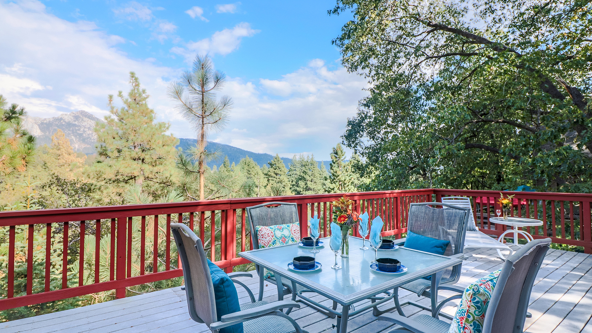 Enjoy the views from the spacious deck.-Original