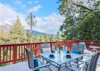 Enjoy the views from the spacious deck.