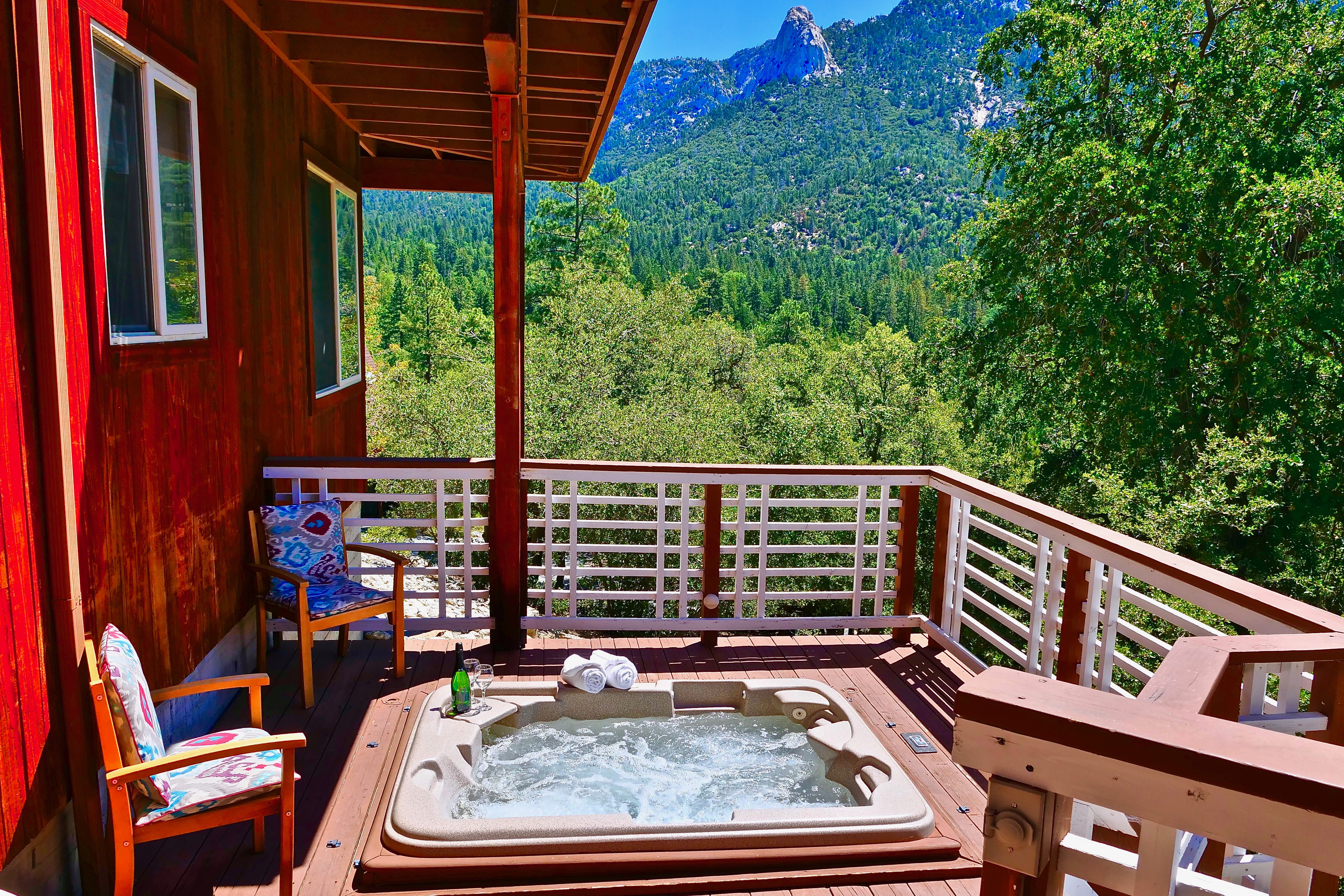 Hot tub with amazing views.-Original