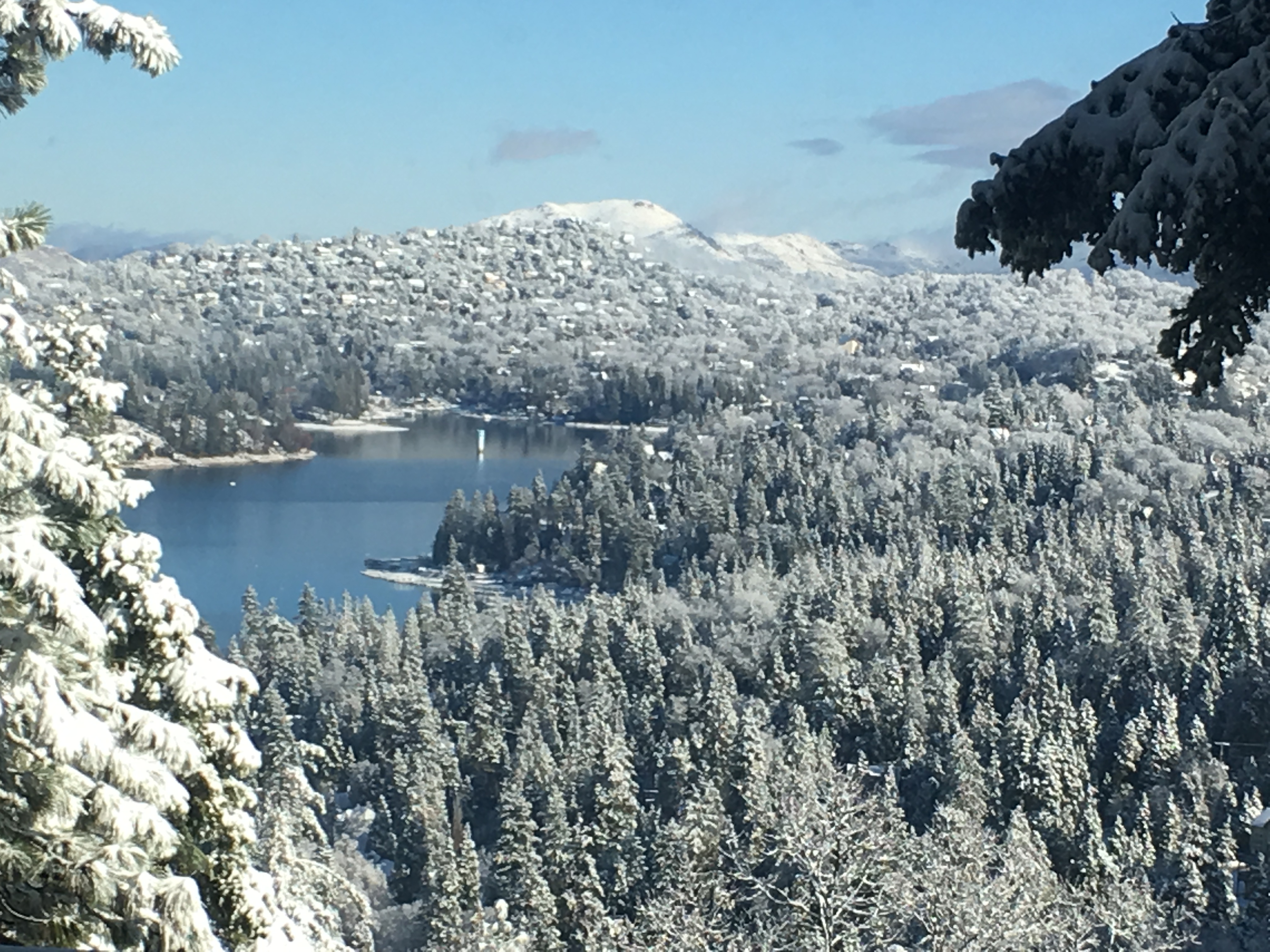 View of Lake Arrowhead in the Snow-Original