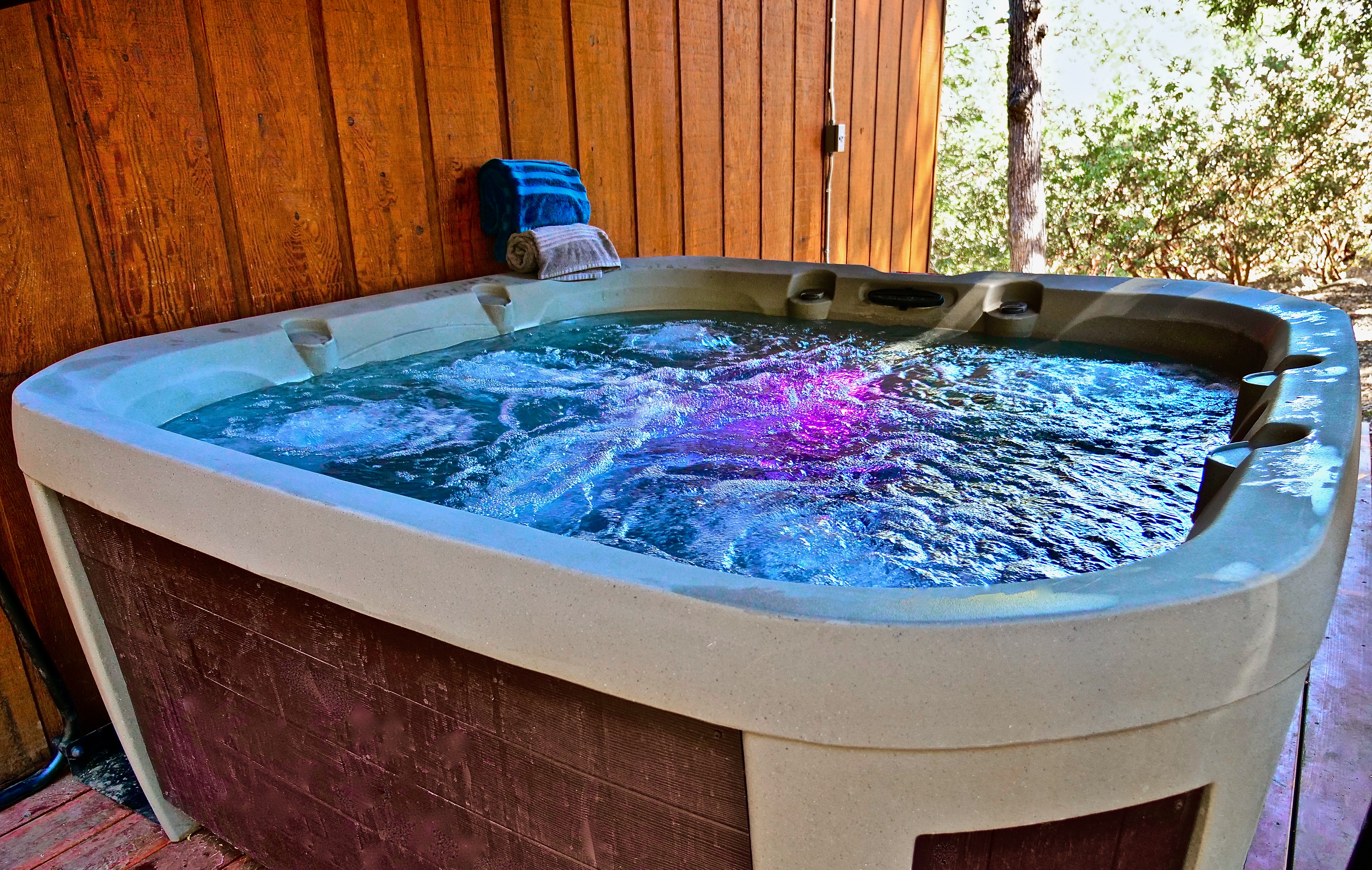 Hot tub is perfect for all seasons.-Original