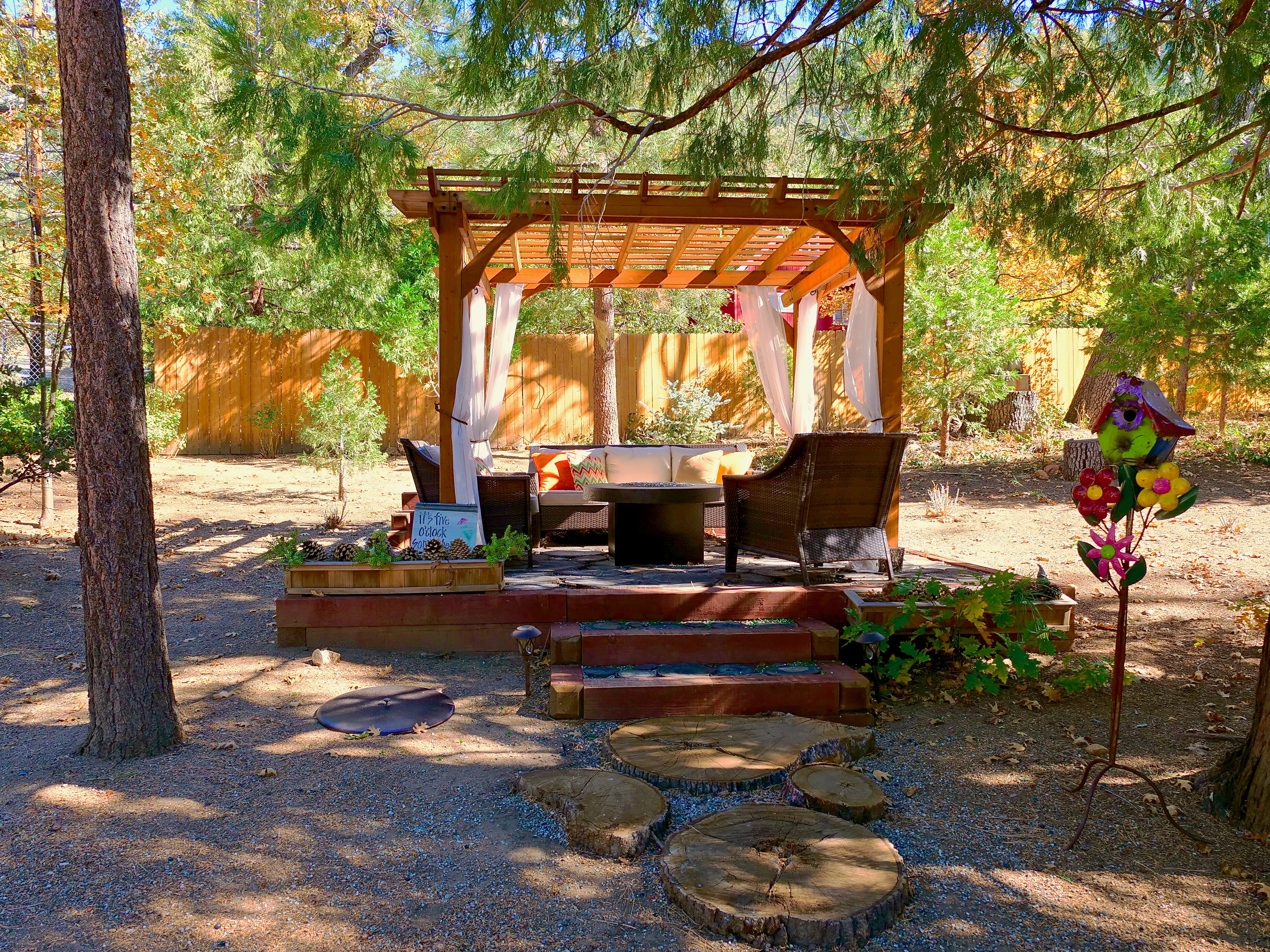 Gazebo has a firepit, which is great during the warmer months.-Original