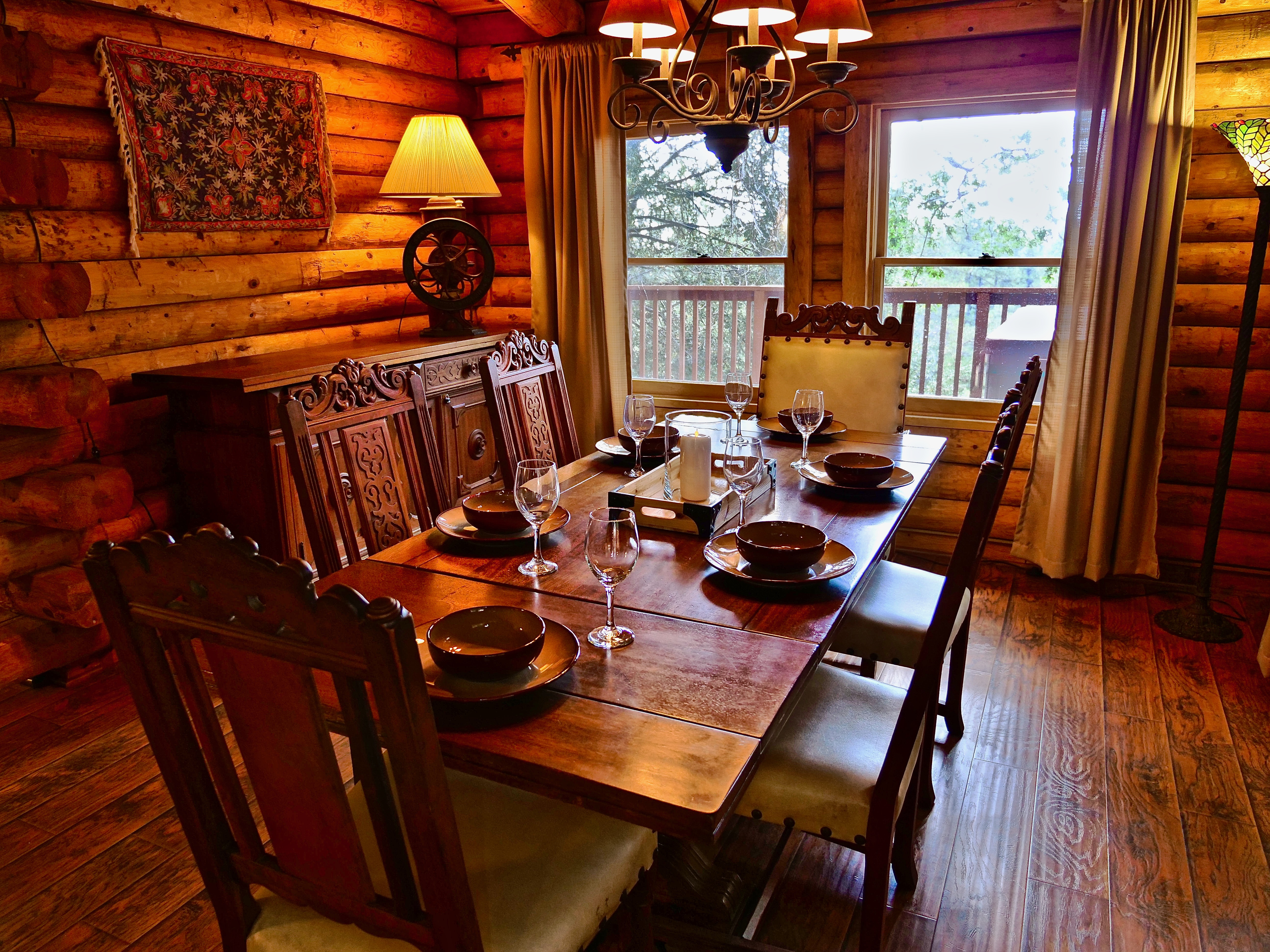 Dining room seats 8 guests. Additional dining outside as well.-Original