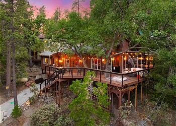 Boulder Bungalow is nestled in pines with Lily Rock views.