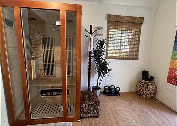 Sauna room.