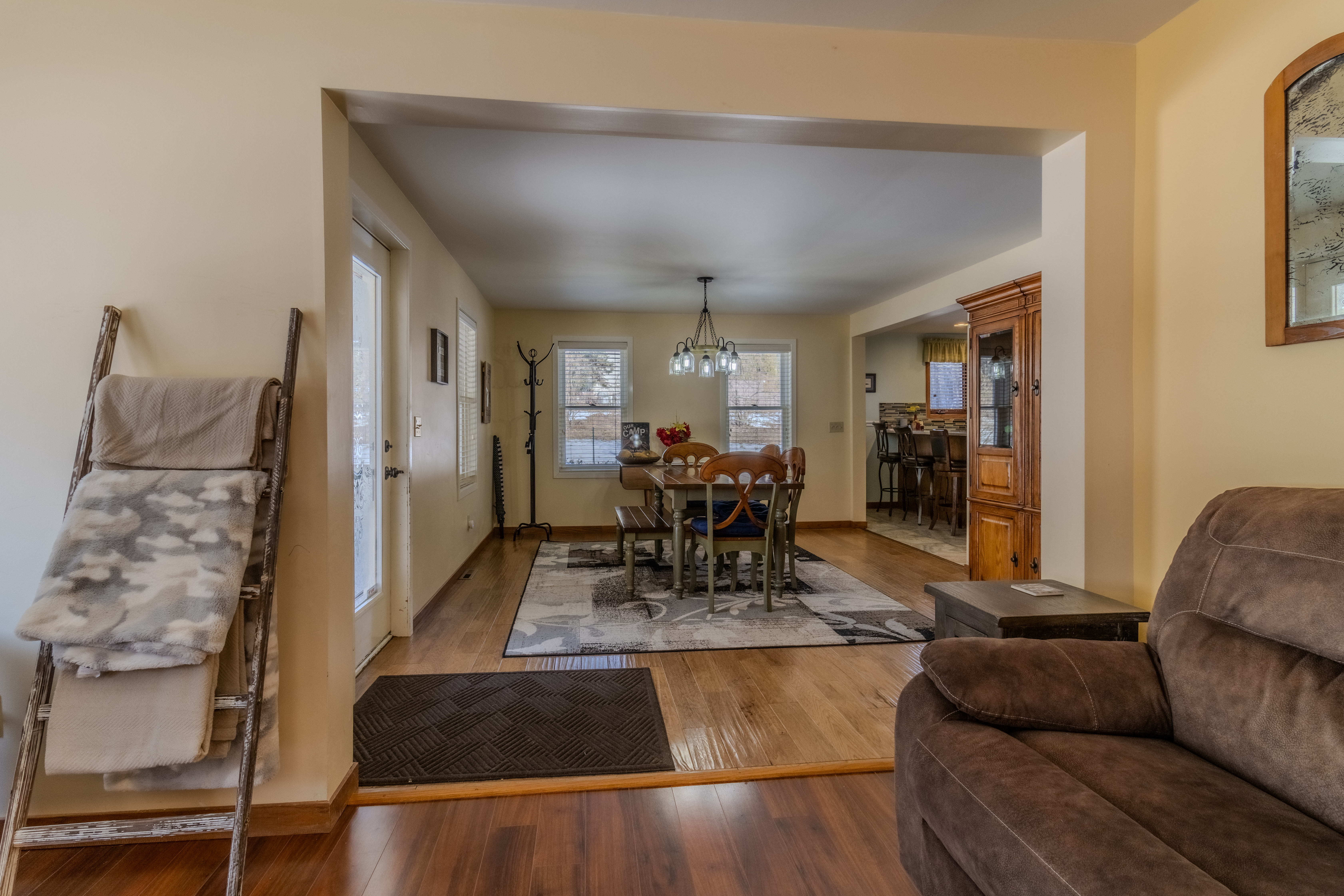 Dining Room and Entry View From Living Room