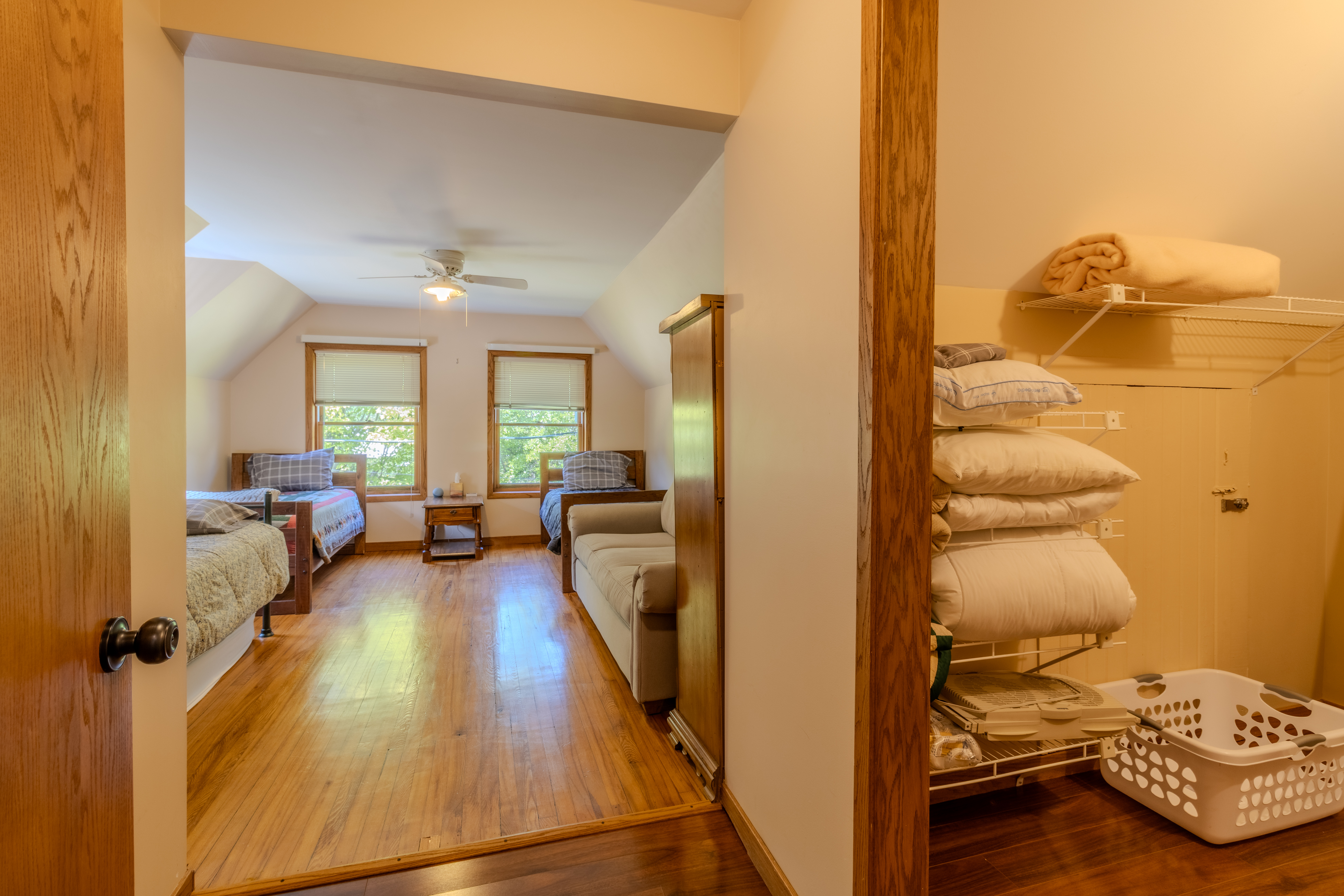 Bedroom 3 (Second Floor): Three twin beds
