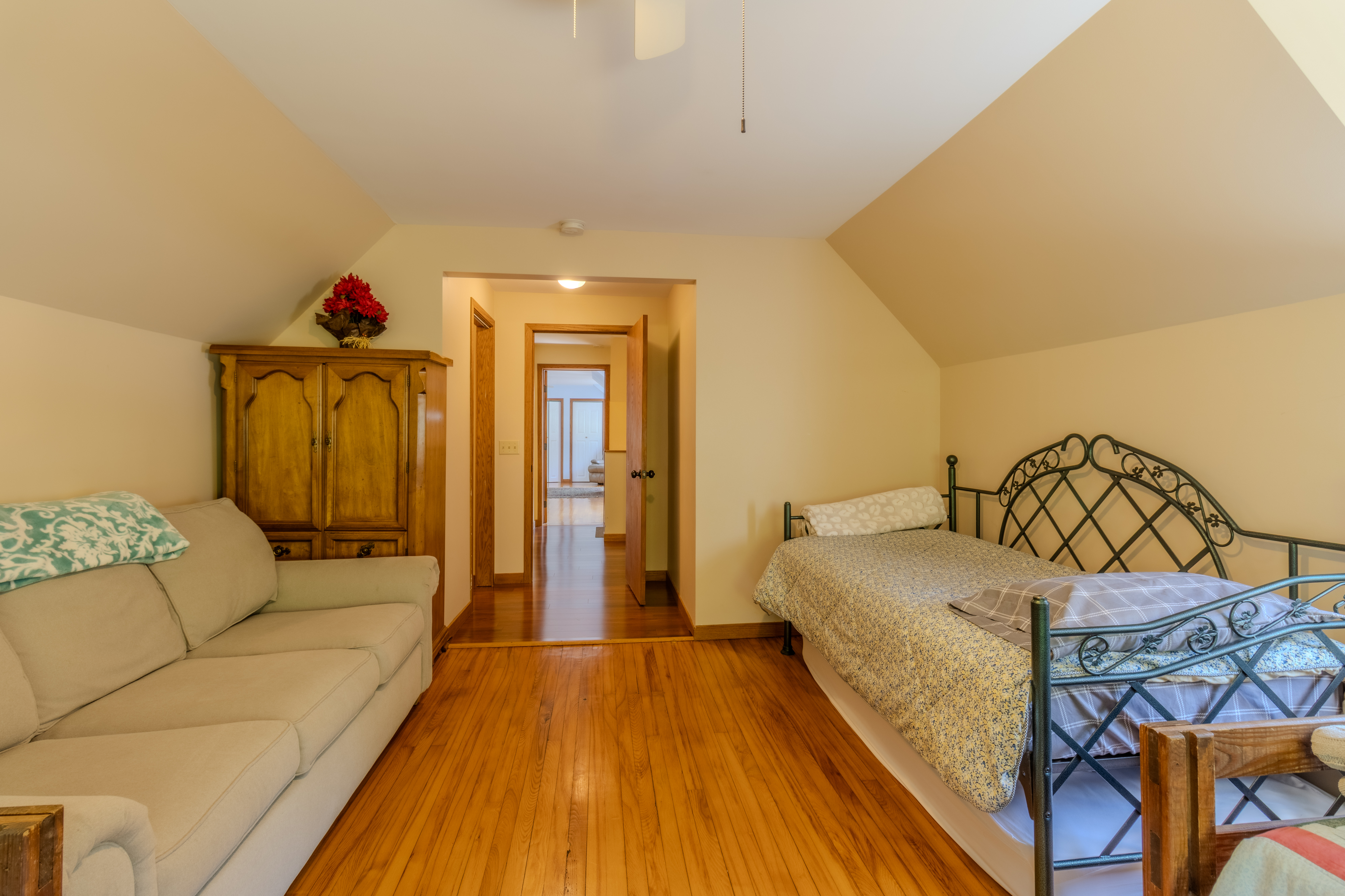 Bedroom 3 (Second Floor): Three twin beds